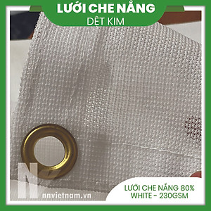 LƯỚI CHE NẮNG 80% - MÀU TRẮNG - SIZE 2M X 2M