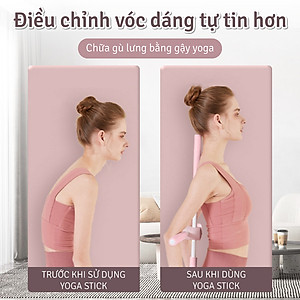 Con Lăn Massage 30x8cm Tập Gym, Yoga,Thể Hình - Gậy tập thẳng lưng, vai, 6015 gậy chống gù lưng, gậy tập yoga gậy chống gù lưng tập yoga bằng thép không gỉ(hàng nhập khẩu)