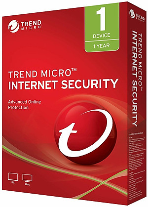 Phần mềm diệt Virut Trend Micro Internet Security - 1PC/12 tháng -Hàng chính hãng