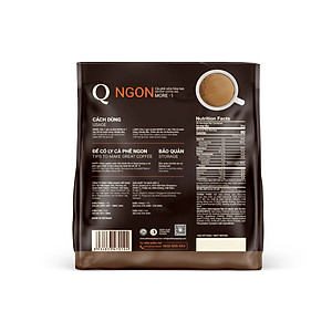 Cà phê Trần Quang NGON cafe sữa uống liền bịch 24 gói