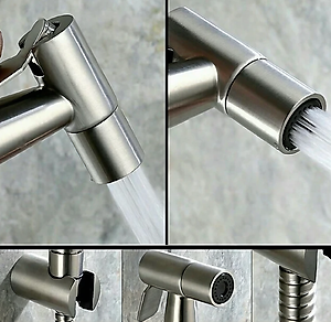 Vòi xịt vệ sinh KG49 cao cấp, xịt nước mạnh rất êm siêu bền chất liệu inoxsus304 - Hàng chính hãng