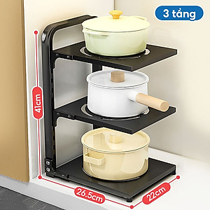 Giá Để Xoong Nồi Thép Carbon Kalpen 2-3-4-5 tầng