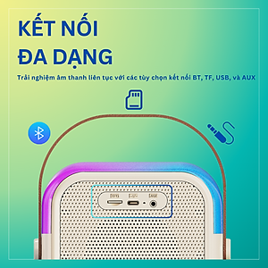 Bộ Loa Karaoke mini Bluetooth iCore ISM59 kèm 01 Micro - Hàng Chính Hãng