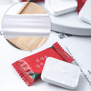 Khăn giấy nén rửa mặt dạng viên kẹo hàn quốc, khăn nén ướt dạng viên