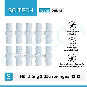 Nối thẳng 2 đầu ren 13/21/27 dùng trong máy lọc nước - Hàng chính hãng