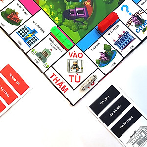 Cờ tỷ phú Monopoly cao cấp bản Việt Nam cải tiến - Boardgame cờ tỷ phú vui nhộn kích thước 31x31 và 42x42 - Hàng chính hãng D Danido