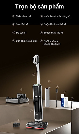 Máy Hút Bụi Lau Sàn Khô & Ướt Dreame H15 Pro Heat 85 Độ C - Hàng Chính Hãng