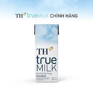 Thùng 48 hộp sữa tươi tiệt trùng TH True Milk  có đường 180ml