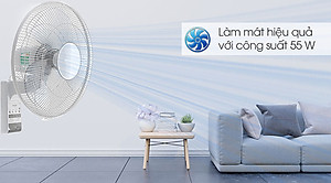 Quạt Treo Tường Toshiba F-WSA20(H)VN (55W) - Xám - Hàng chính hãng