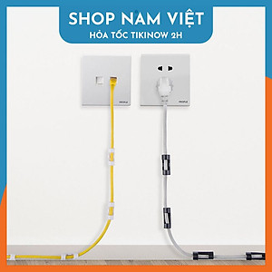 Miếng Dán Tường Đi Dây Điện - Kẹp Cố Định Luồn Dây Điện