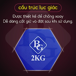 Bộ 2 tạ tay lõi sắt Q304 bọc cao su, tạ tập tay cao su 1kg 2kg 3kg 4kg 5kg BG (hàng nhập khẩu)