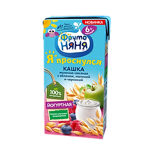 Sữa chua yến mạch vị táo, mâm xôi và việt quất Fruto Nyanya 200ml