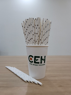 Túi 500 ống hút giấy 6x197mm hình ngôi sao dành cho cà phê, nước ngọt