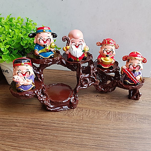 BỘ 5 Tượng Ông Thần Tài PHÚC_LỘC_THỌ_TÀI_HỶ - Chính hãng Henrysa