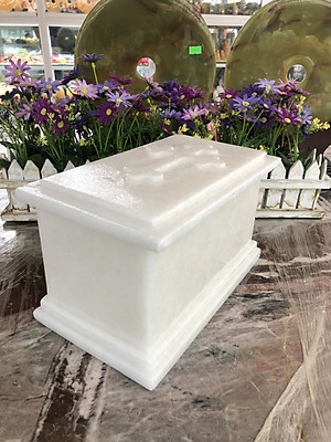Hủ đưng tro cốt thiên chúa giáo đá cẩm thạch trắng