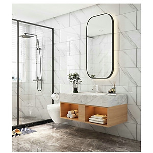 Bộ 20 Tấm Xốp Dán Tường 3D PVC Đá Trắng Ngọc Trai 60x30cm Keo Sẵn Dày 2,5mm Cao Cấp, Sang Trọng