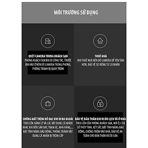 Máy Dò Camera Ẩn XM SMOOVIE Chống Quay Lén và Cảnh Báo Chống Trộm - Thiết Bị Dò Hồng Ngoại Phát Hiện Chuyển Động - Hàng chính hãng