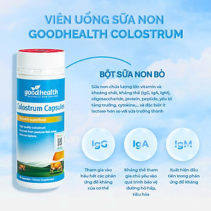 Sữa non viên  Goodhealth Colostrum Capsules hộp 90 viên- Tăng cường sức đề kháng-Hàng nhập khẩu chính hãng tại New Zealand