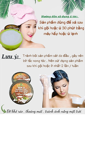 Kem ủ tóc sữa dừa non MẸ KEN (200ml) - kem dưỡng tóc, mềm mượt, giảm khô, chẻ ngọn