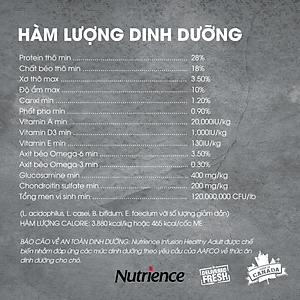 Thức Ăn Cho Chó Nhỏ Trưởng Thành Nutrience Infusion Bao 2,27kg - Thịt Gà, Rau Củ Và Trái Cây Tự Nhiên