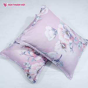 Vỏ Áo gối nằm Thuần Việt - Lụa Tencel Thoáng Mát, Thấm Hút Mồ Hôi Tốt - Họa Tiết Hoa Văn - Đa Dạng Họa Tiết