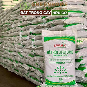 Đất Trồng Cây GreenHome, Lavamix, Bao 20dm3 (10kg), Đầy Đủ Dinh Dưỡng, Dễ Sử Dụng, Chuyên Trồng Rau