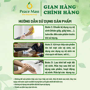 Nước Lau Kính  Tinh dầu Bạc hà Peace Mass Chai 700ml