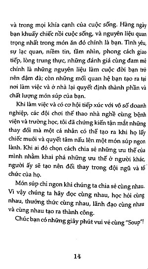 Sách Soup - Công Thức Nuôi Dưỡng Và Xây Dựng Văn Hóa Cho Đội Ngũ Của Bạn