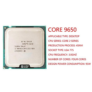 Mua Core Quad Q9650 GHz Quad-Core CPU Bộ xử lý CPU 12M 95W