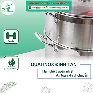 Bộ nồi xửng hấp inox 430 bếp từ 3 đáy Fivestar 30cm  nắp kính - tặng 1 muỗng canh