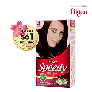 Thuốc nhuộm dưỡng tóc phủ bạc thảo dược Bigen Speedy Thương hiệu Nhật Bản 80ml dạng kem 