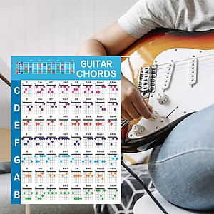 Guitar Chord Poster Practice Sticker Guitar Chords Chart for Guitarists Beginners