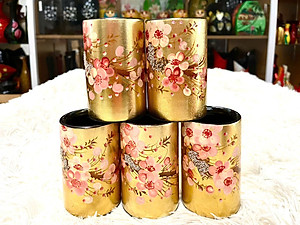 [SƠN MÀI LOẠI 1] Hủ cắm bút sơn mài - Quà Tặng Quà Lưu niệm - Trang trí Decor size 11x7 cm