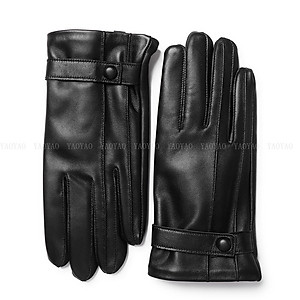 Găng tay nam da cừu cao cấp BHY5333 Lót lông giữ ấm, cảm ứng điện thoại, chống nước