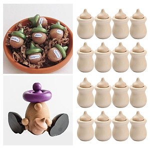 Mua 16 Pack Unfinished Wooden Peg Dolls, Peg Acorns, Wooden Shapes