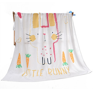 Chăn mền đũi cho bé từ sơ sinh đến tiểu học chất liệu sợi tre thiên nhiên và sợi Cotton, loại siêu mềm mịn, KT: 110x110cm, Bamboo Home - hàng chính hãng BBH01