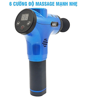 Súng (Máy) Massage Cầm Tay Nikio NK-170B - 6 Đầu Matxa, 5 Chế Độ, 6 Tốc Độ Mát Xa, Pin Sạc Không Dây 2000mAh - Hỗ Trợ Giảm Đau Nhức Và Giãn Cơ Toàn Thân, Công Nghệ Bộ Gõ Thế Hệ Mới