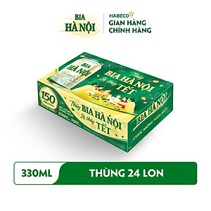 Bia Hà Nội Nhãn Xanh phiên bản Tết 2026 - Thùng 24 Lon 330ml