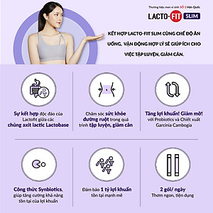 60 Gói Men Vi Sinh Hàn Quốc LACTO-FIT SLIM Cải Thiện Đường Ruột, Hỗ Trợ Người Ăn Kiêng (60 gói x 2g)