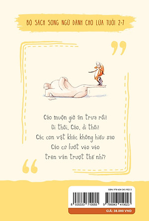Sách Thiếu Nhi Song Ngữ | Cáo Đi Muộn - Fox is Late | Sách Song Ngữ Cho Bé | San Hô Books.
