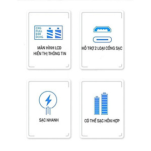 Bộ Sạc Beston C9023L có tính năng sạc nhanh, tự ngắt khi đầy, màn hình LCD thông minh, Pin sạc AA AAA tùy chọn dùng cho micro, remote