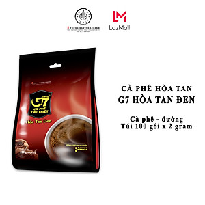 Trung Nguyên Legend - Cà phê G7 hòa tan đen ( không đường) - bịch 100 sachets 2gr