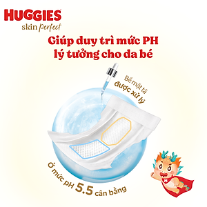 Tã quần Huggies Skin Perfect phiên bản Rồng giới hạn Mega Jumbo M98+4 miếng với 2 vùng thấm giảm kích ứng da
