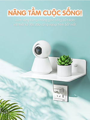 Kệ treo kim loại Dola Home để máy chiếu, camera, bộ phát WiFi, loa, bàn phím không cần khoan đục có lỗ đi dây điện.