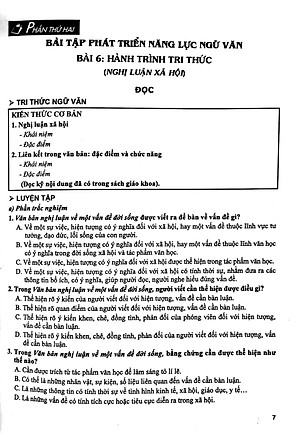 Bài Tập Phát Triển Năng Lực Ngữ Văn 7 - Tập 2