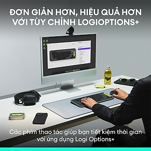 Bàn phím Bluetooth không dây Logitech POP ICON KEYS - Hàng Chính Hãng