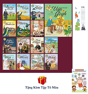 Combo 15 Cuốn Những Bộ Óc Vĩ Đại + Tặng Kèm Tập Tô Màu Bất Kỳ Cho Bé + Poster Quy tắc năm ngón tay An Toàn Cho Con Yêu + Bookmark Cú Mèo 