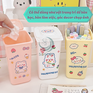 Hộp Đựng Mini Kiểu Thùng Rác Cute -Thùng Rác Mini Trang Trí Đa Năng