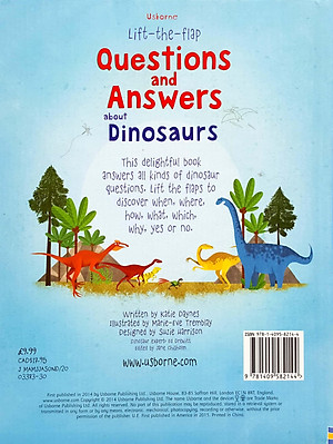 Sách tương tác tiếng Anh - Usborne Lift-the-flap Questions and Answers about Dinosaurs