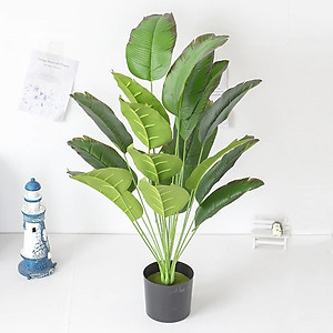 Cây chuối giả cảnh - cao 90cm - Cây giả, hoa lụa Decor trang trí nhà cửa